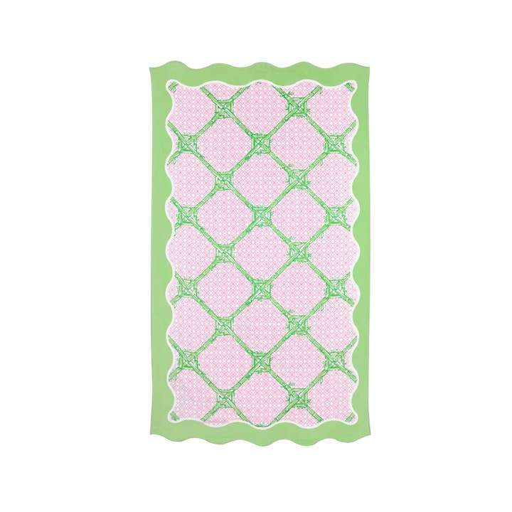 Butterfly Trellis Scalloped Beach Towel