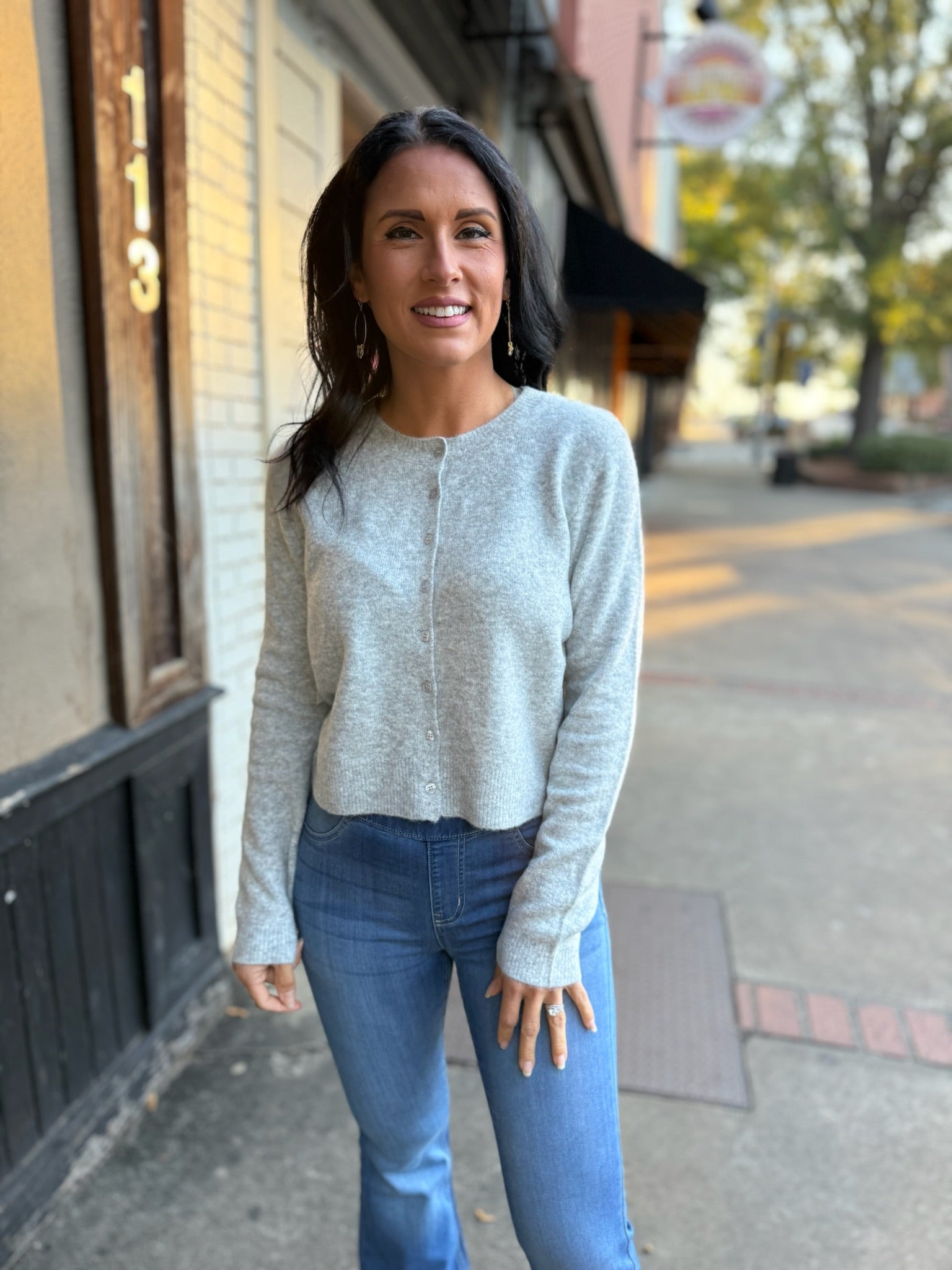 Medina Cardigan - Light Heather Grey