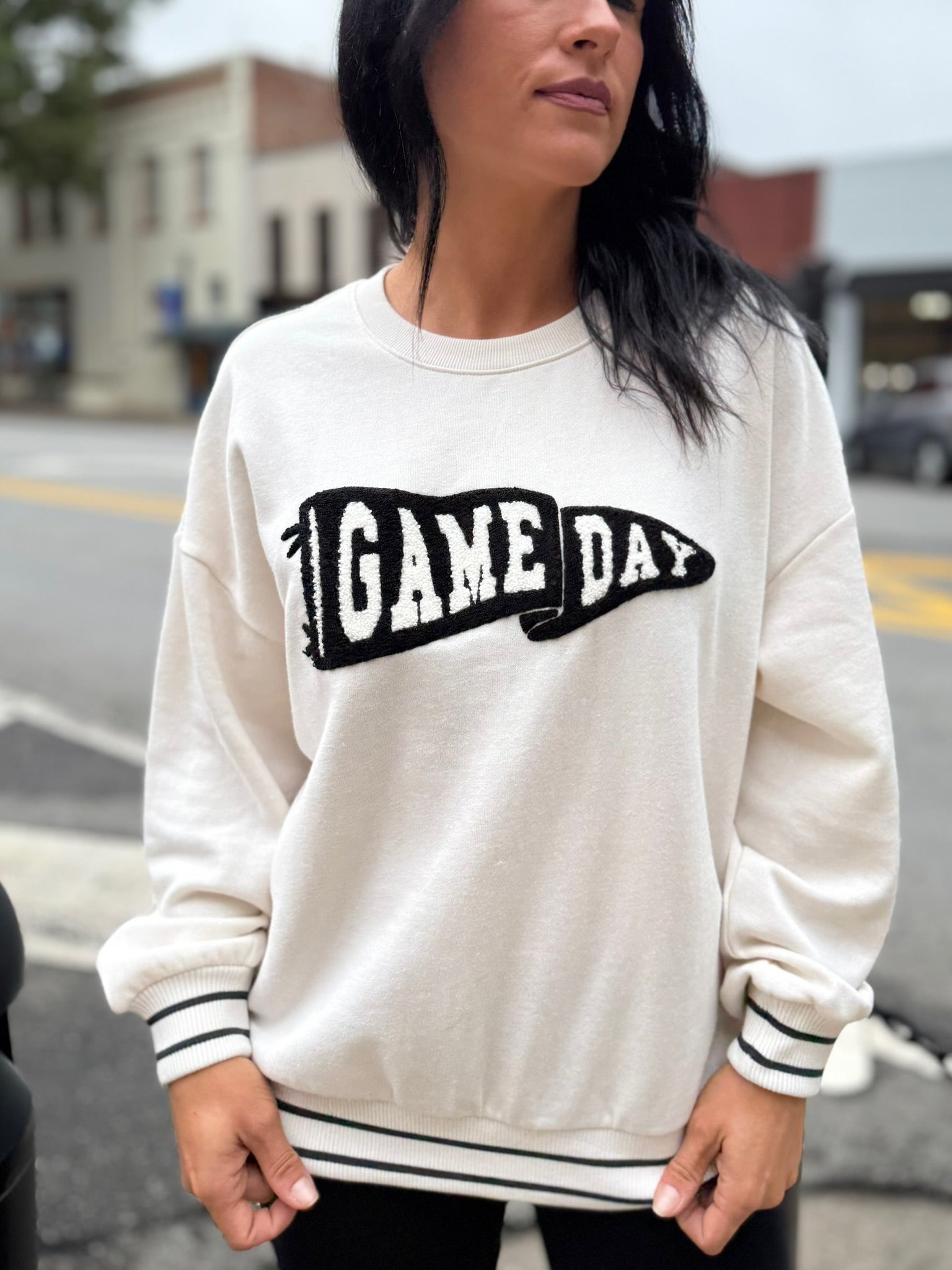 Oversized Let's Go Sweatshirt - Vanilla Ice