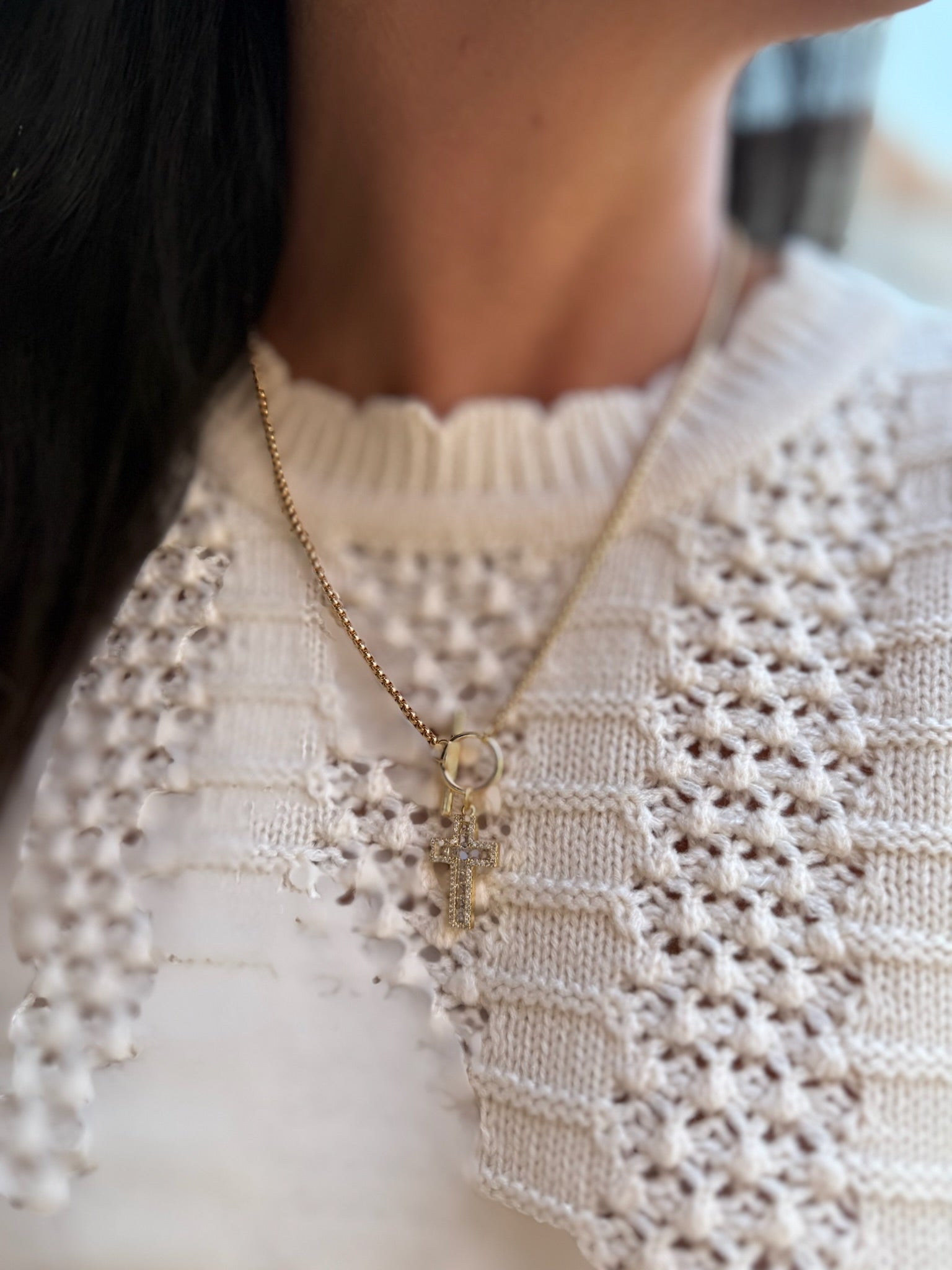 Faith & Sparkle Rope Chain Necklace