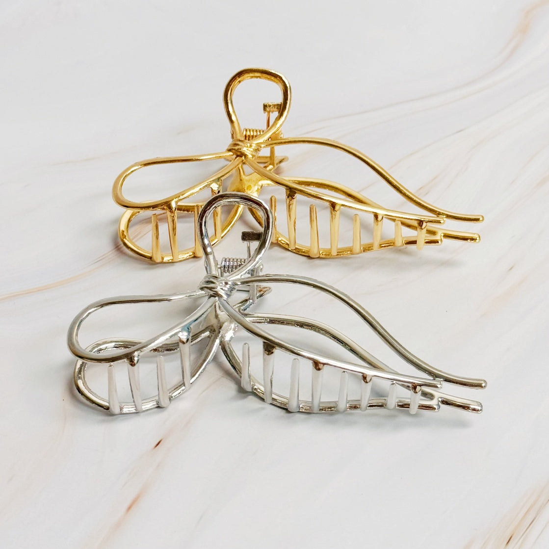 Annie Metal Bow Hair Claw Set