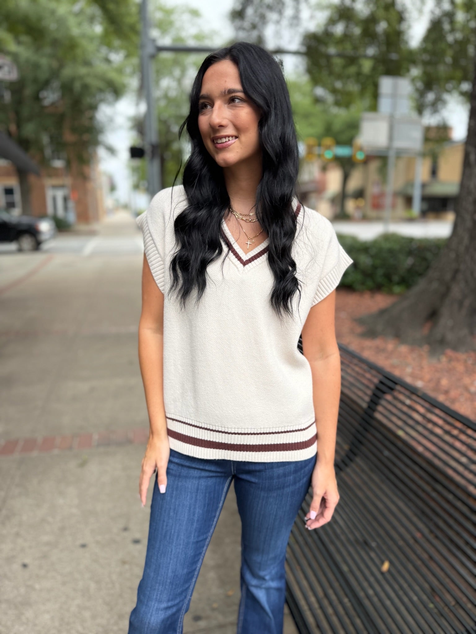 Fletcher Sweater Vest - Crystal