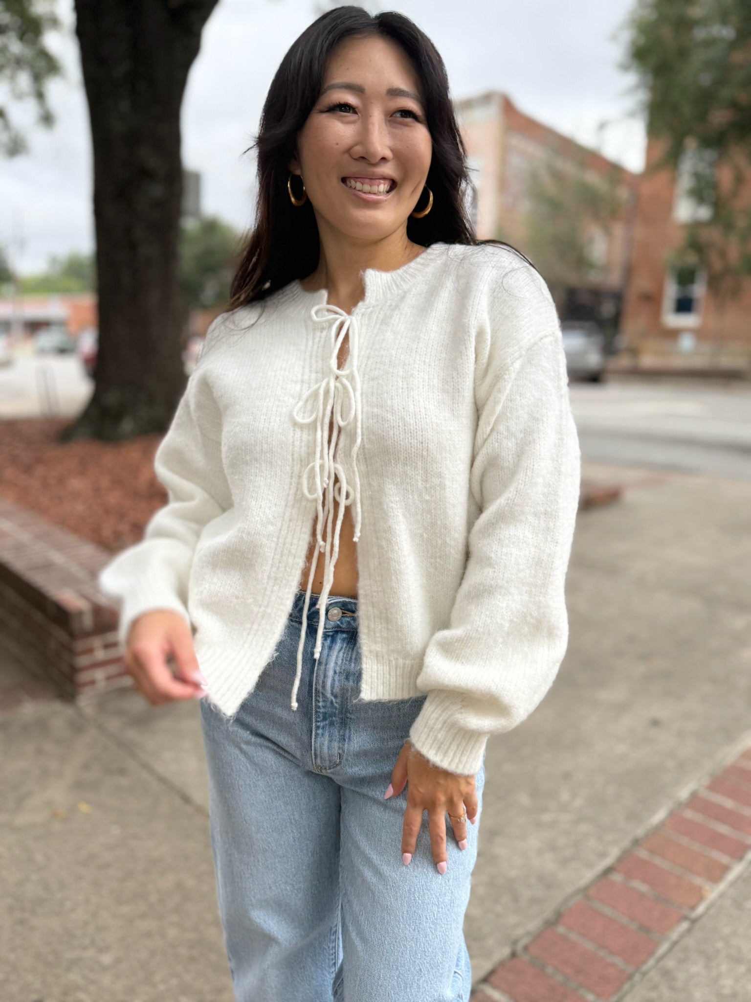 Ivory Cozy Chic Knit Cardigan