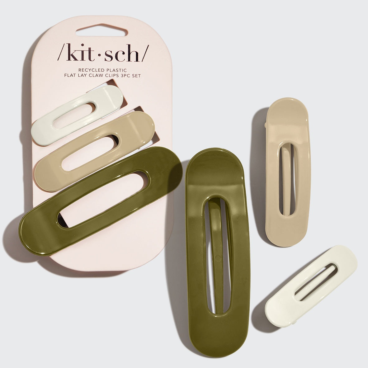 Recycled Plastic Flat Lay Claw Clips
