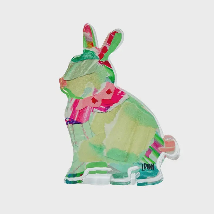 Acrylic Bunny in Green