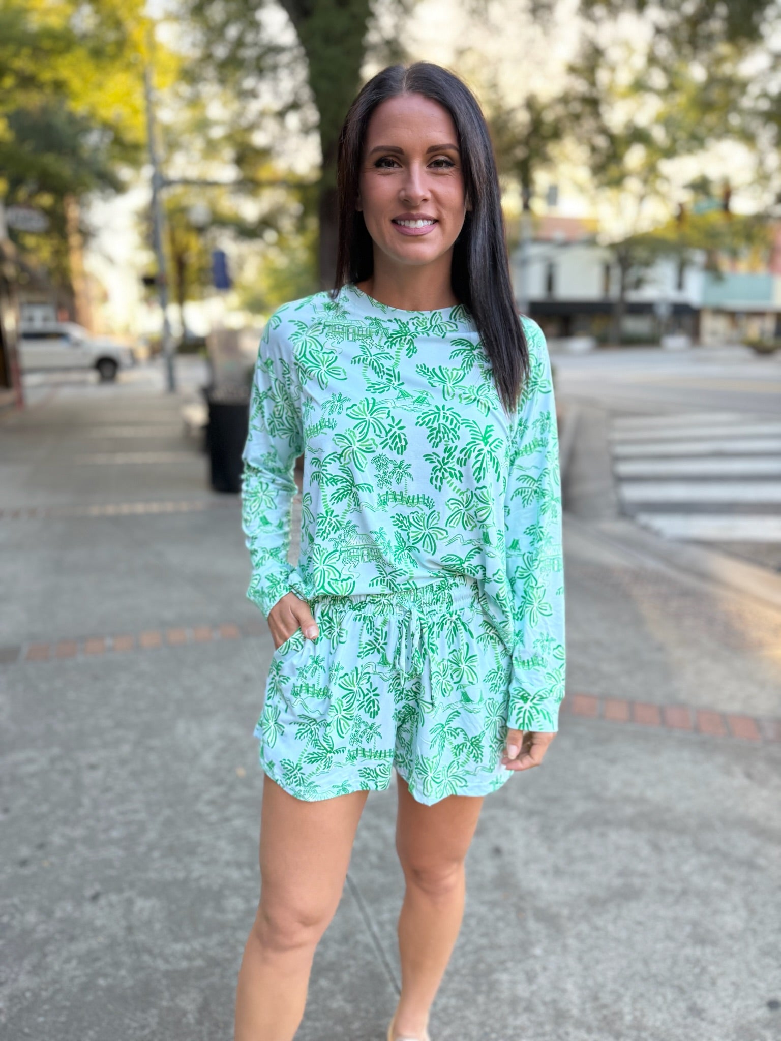 Annie Short Set in Island Oasis Green