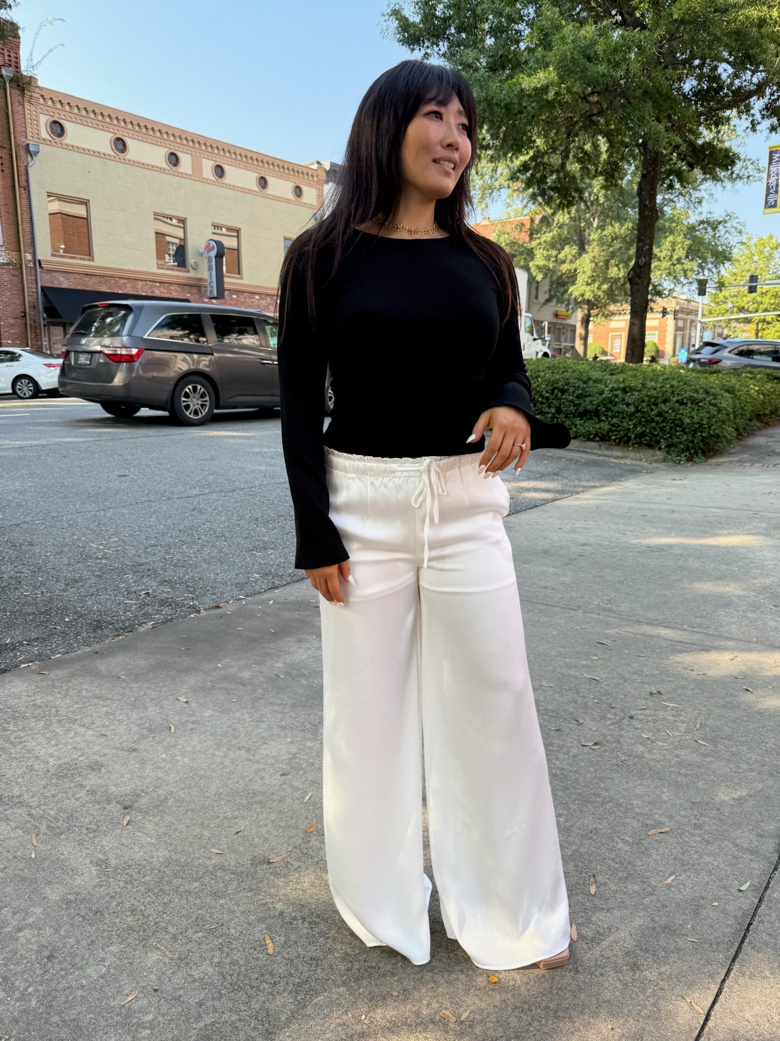 Black Sleek Essentials Long Sleeve Top