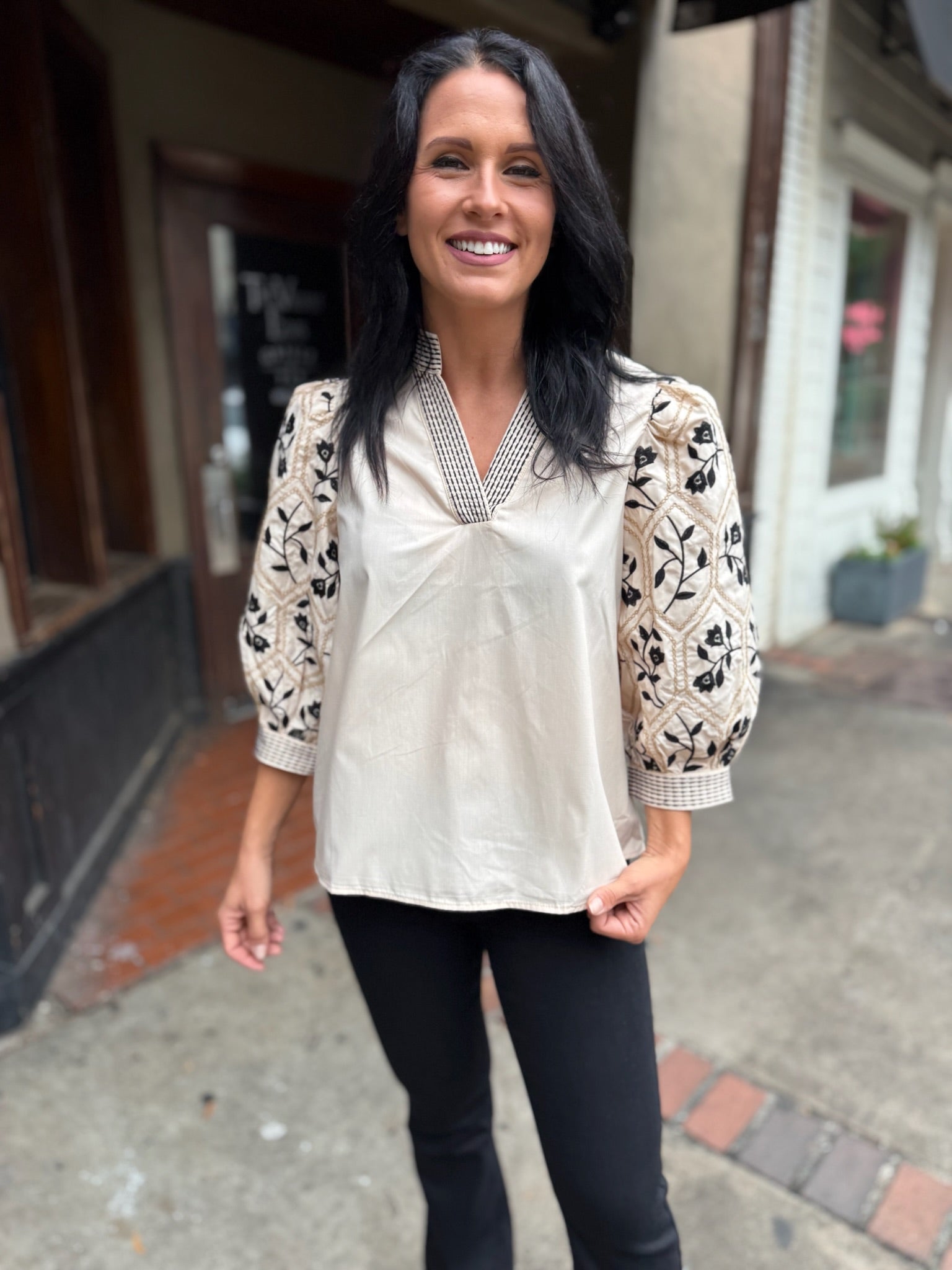 Sahara Bloom Embroidered Blouse