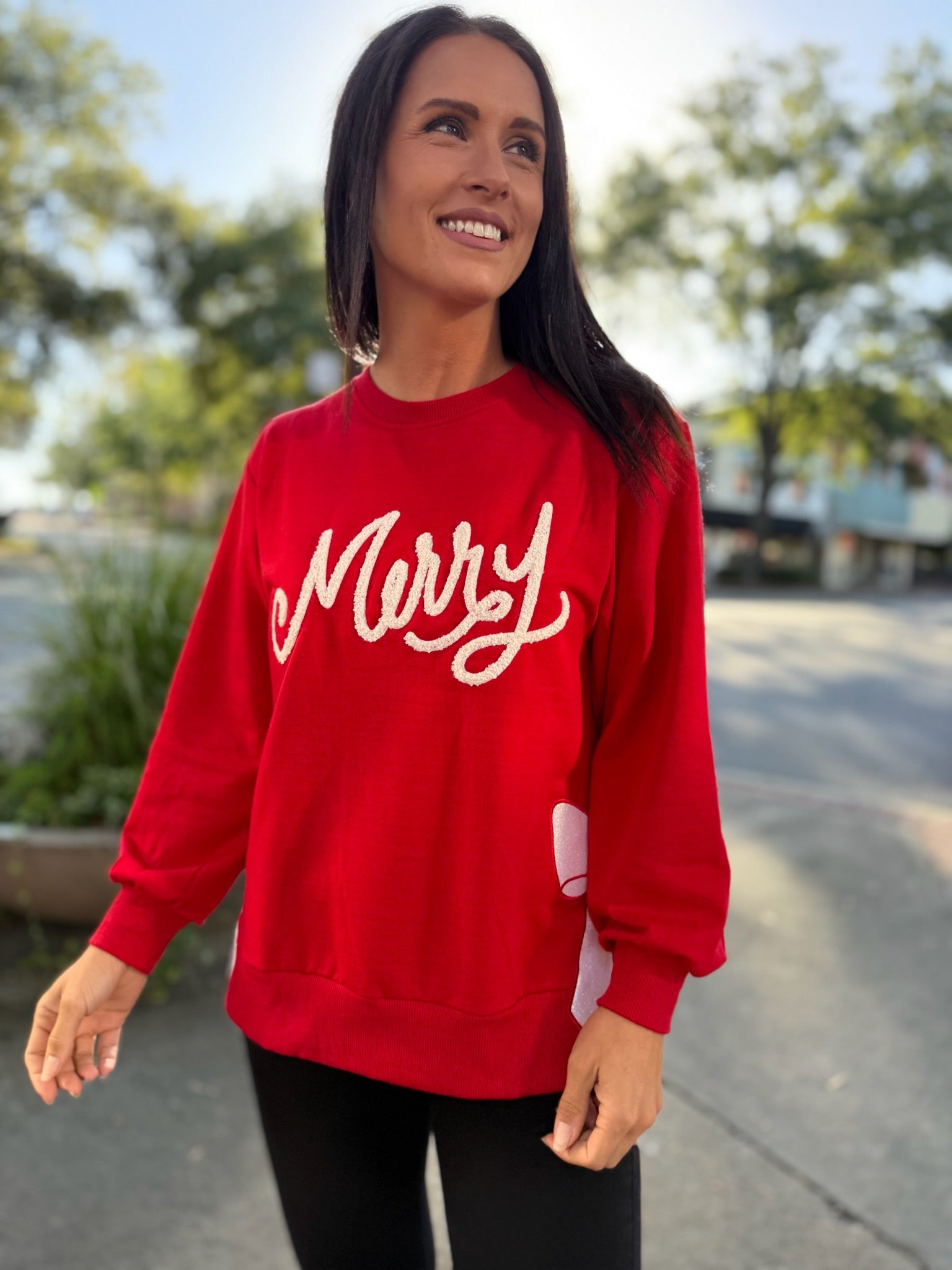 Lakelyn Merry Bow Sweatshirt