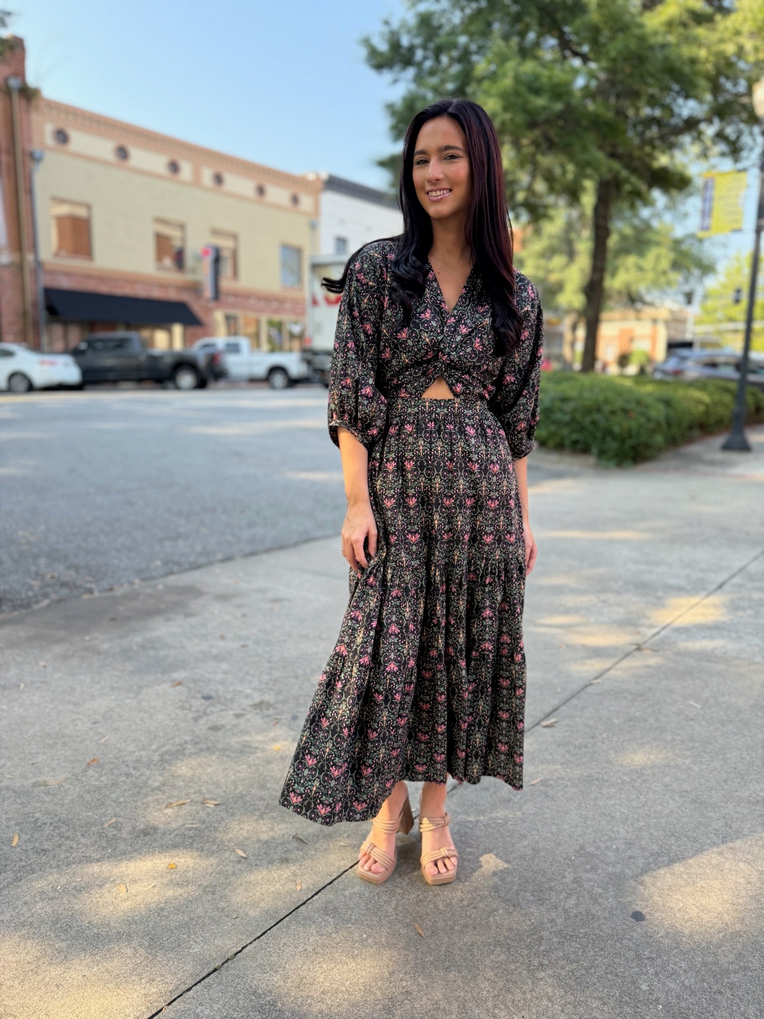 Indigo Garden Maxi Dress