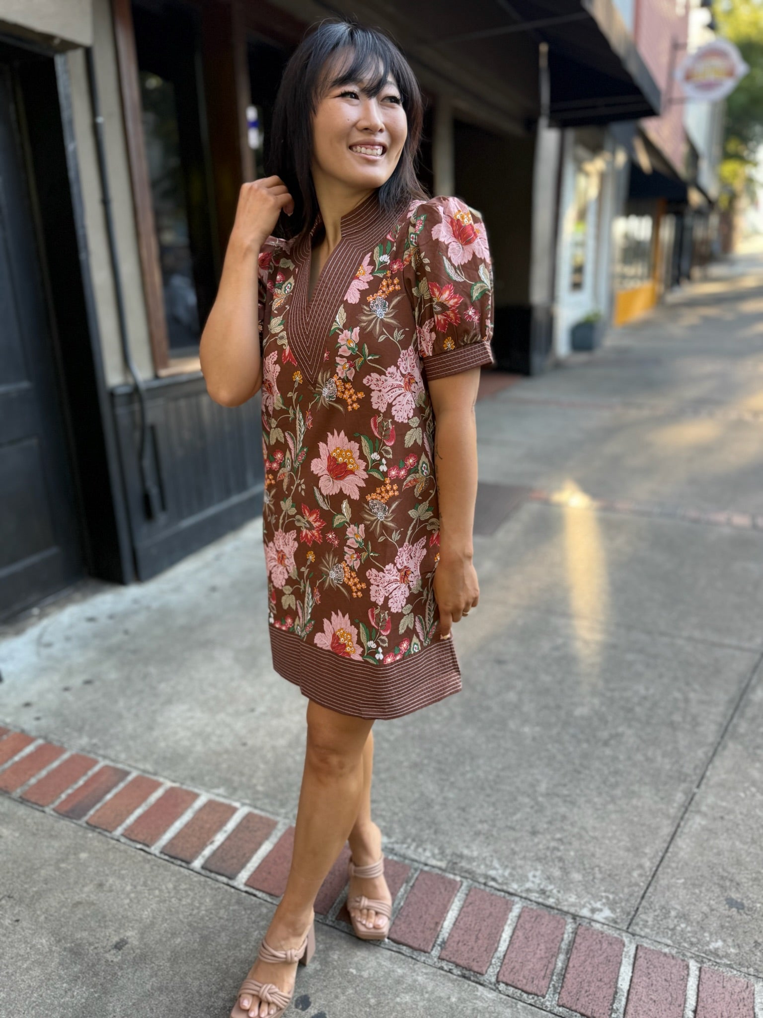 Autumn Bloom Shift Dress