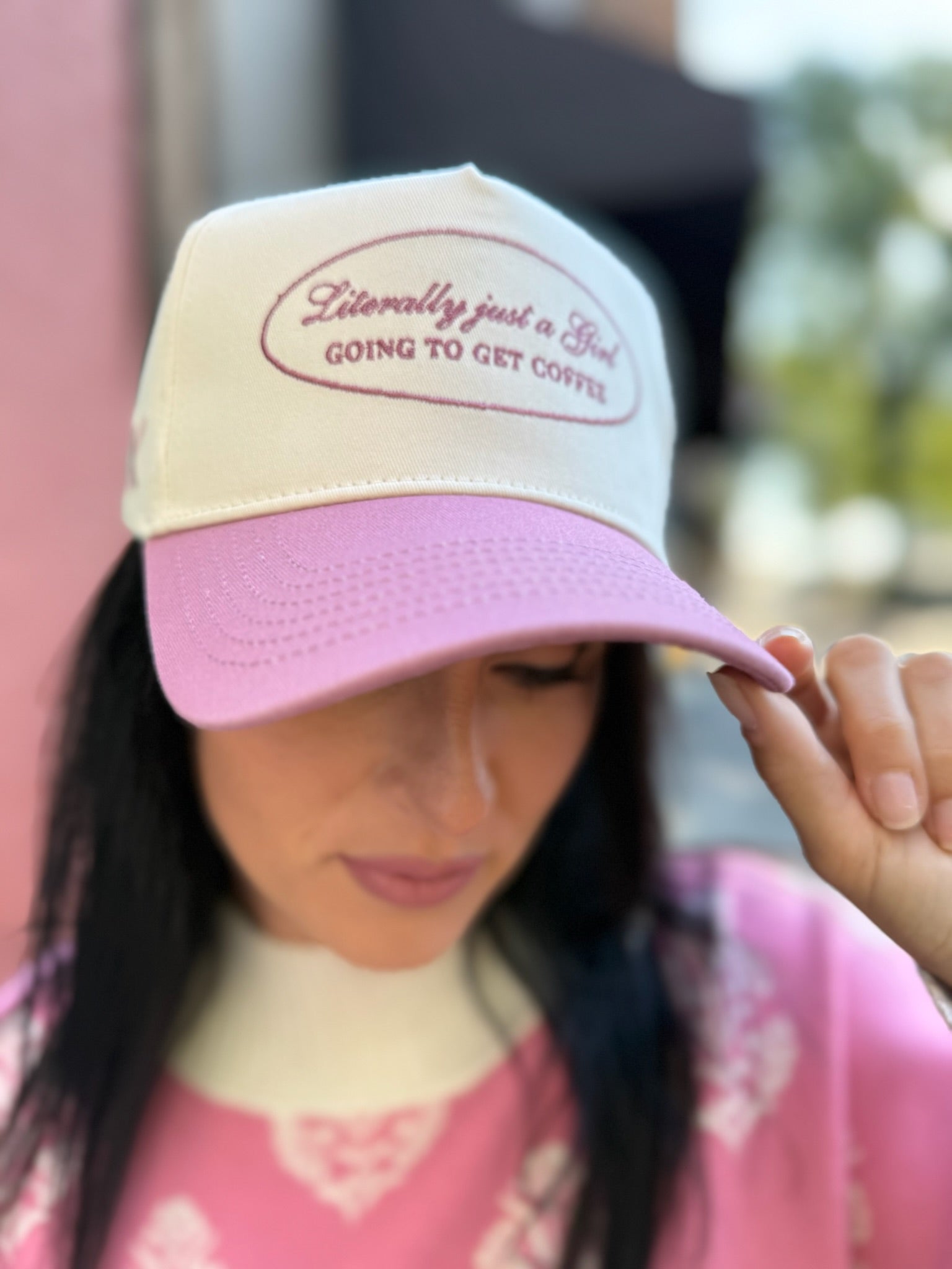 Literally Just A Girl - Mauve Vintage Trucker Hat