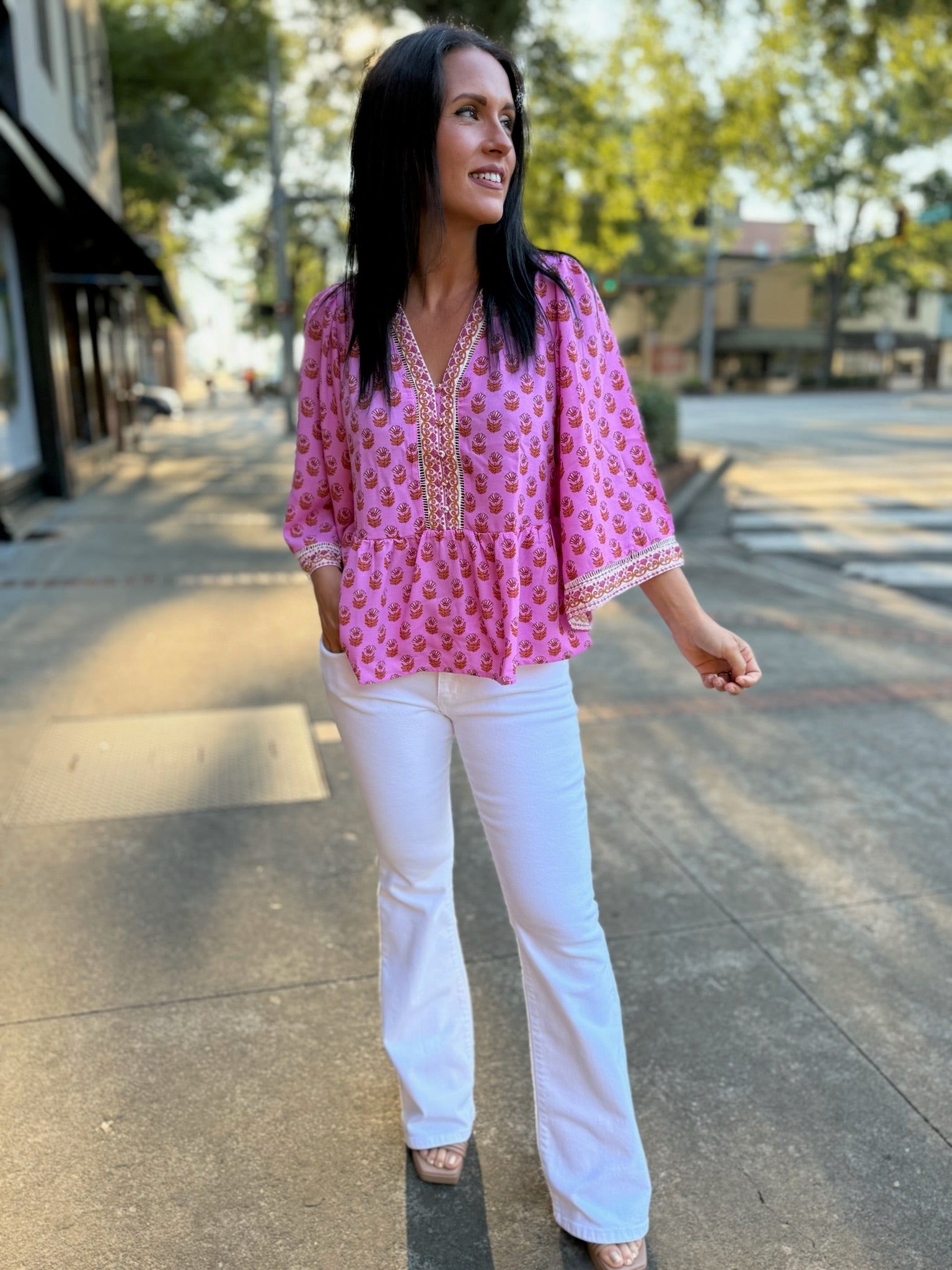 The Monroe Floral Foulard Top