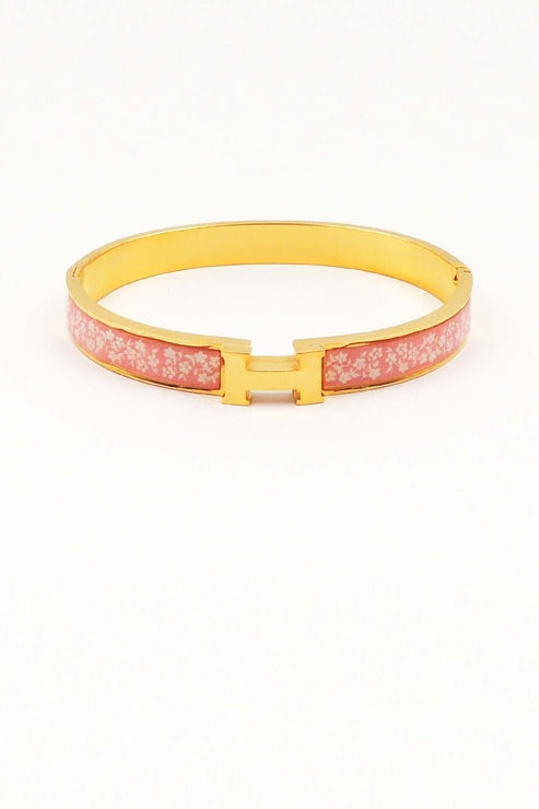 Rose Blossom H Stainless-Steel Bangle