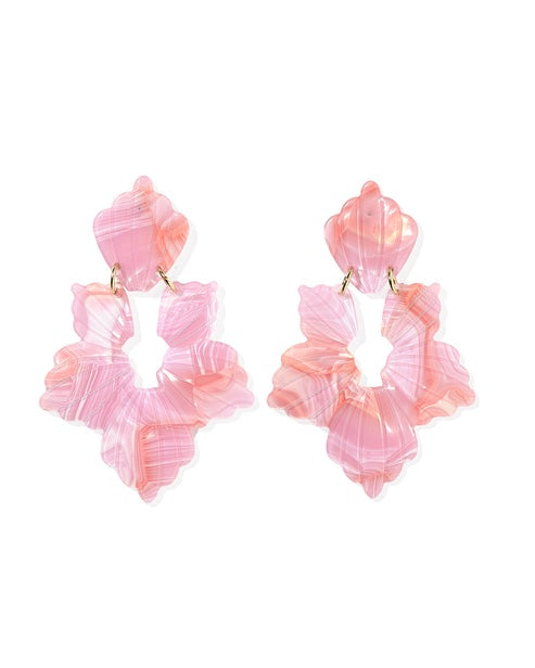Rosy Glow Michelle Statement Earrings
