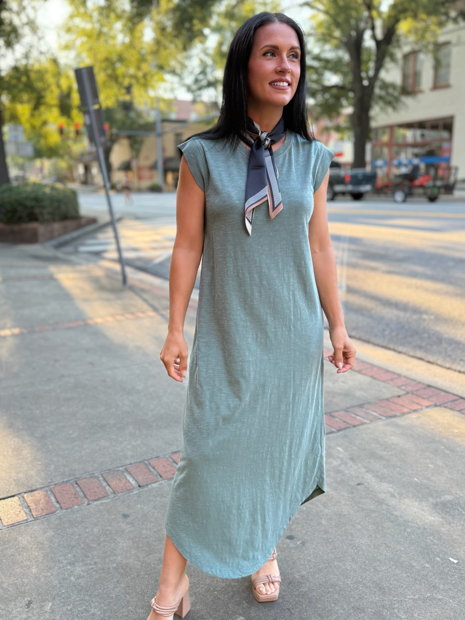 Calabasas Midi Dress - Hunter Green