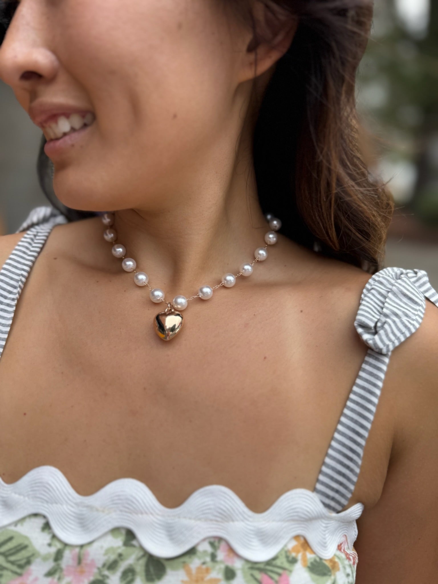 Sweetheart Glow Pearl Necklace