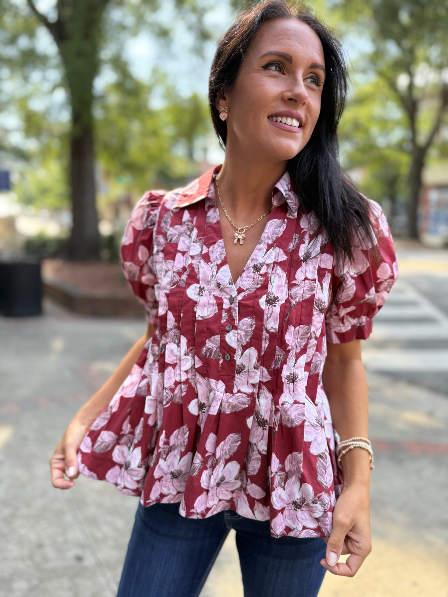 Lilac Breeze Pintuck Blouse