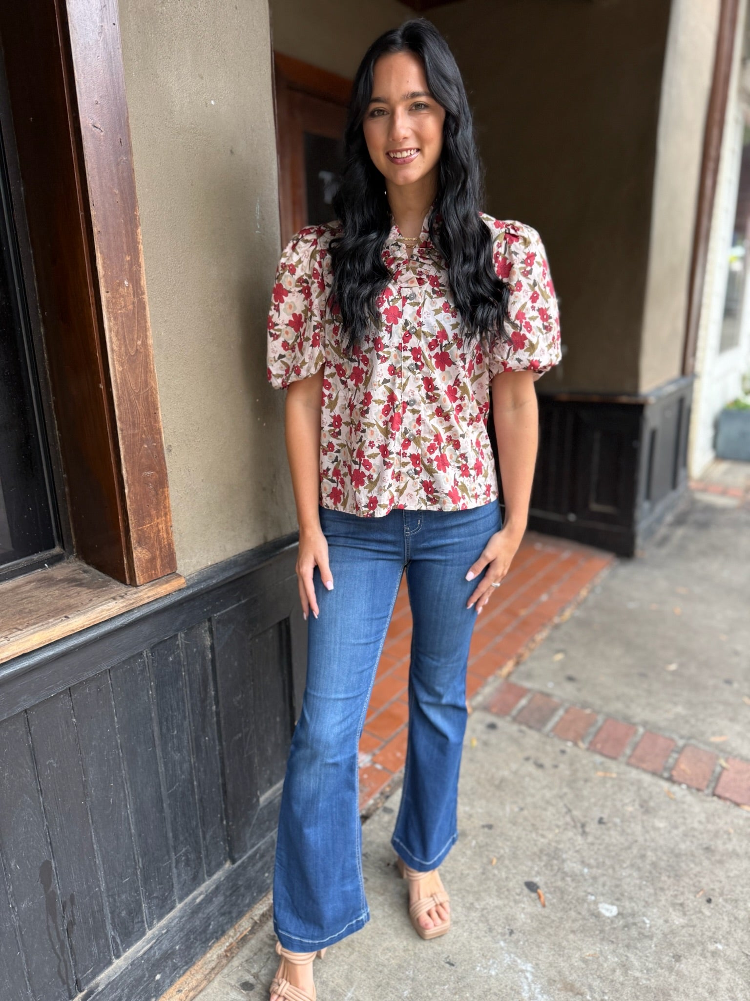 Wild Rose Ruffle Blouse