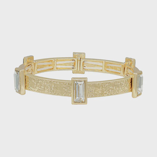 Golden Glow Crystal Stretch Bracelet
