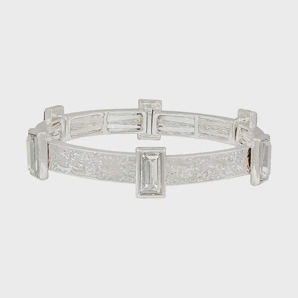 Crystal Luxe Silver Stretch Bracelet