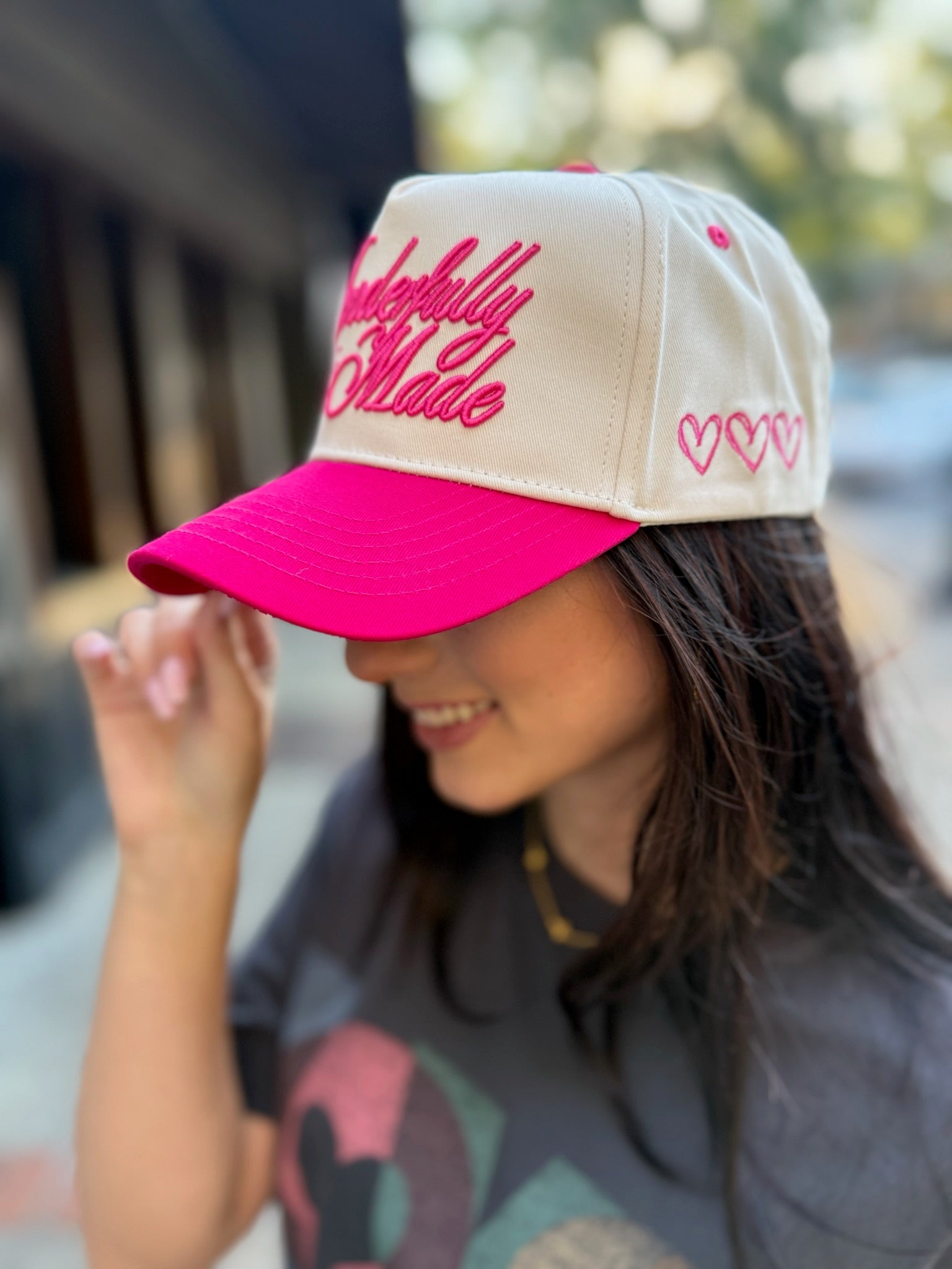 Wonderfully Made - Hot Pink Vintage Trucker Hat