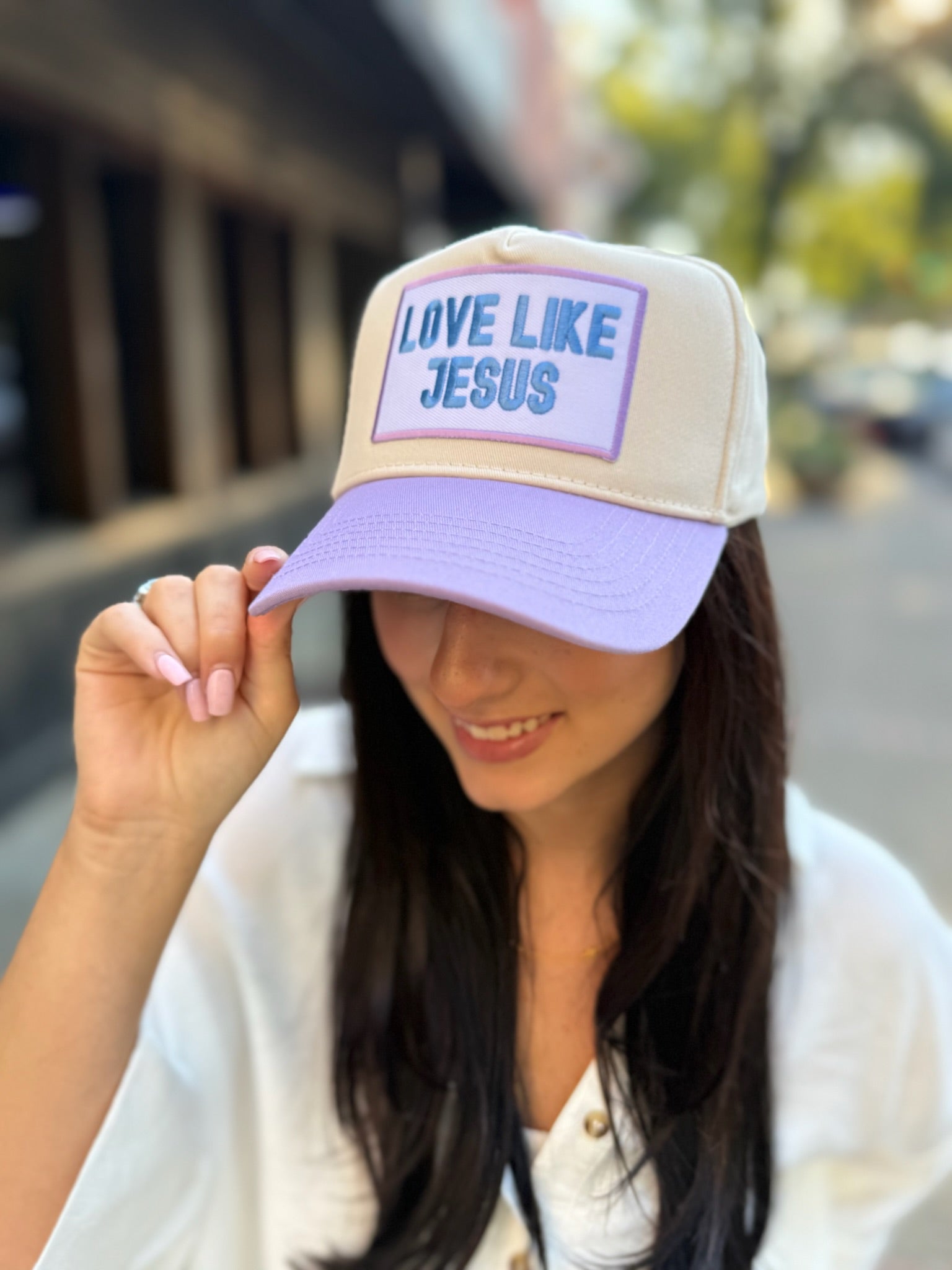 Love Like Jesus - Lilac Vintage Trucker Hat