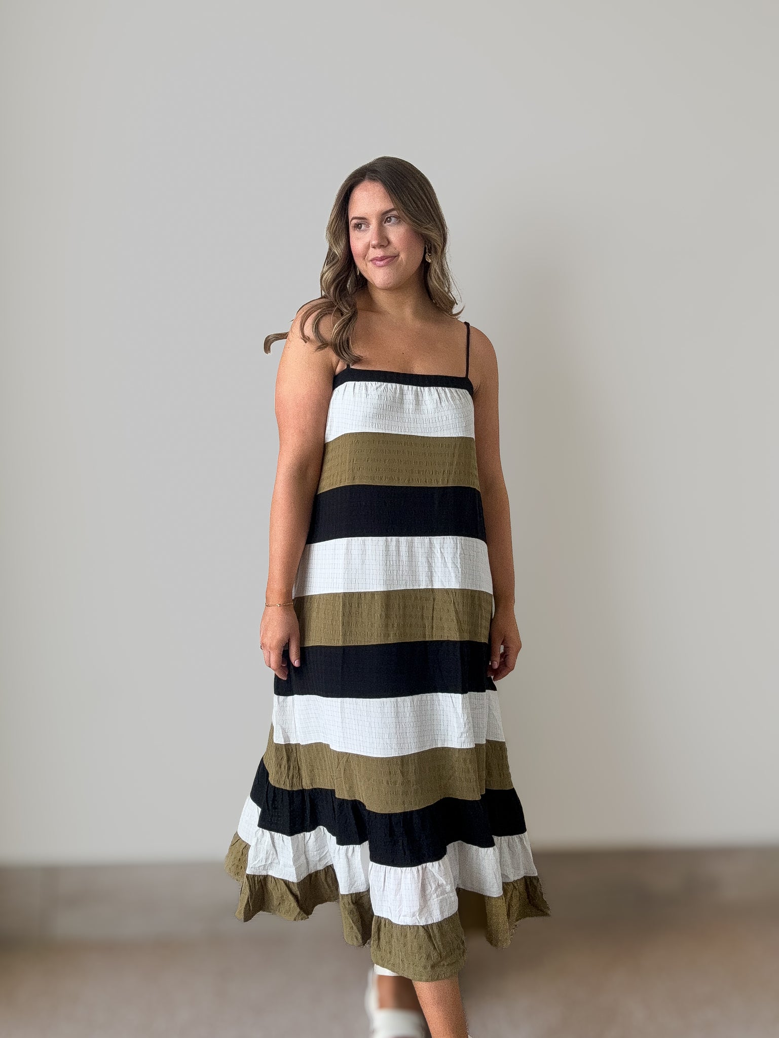 Laurel Striped Midi Dress