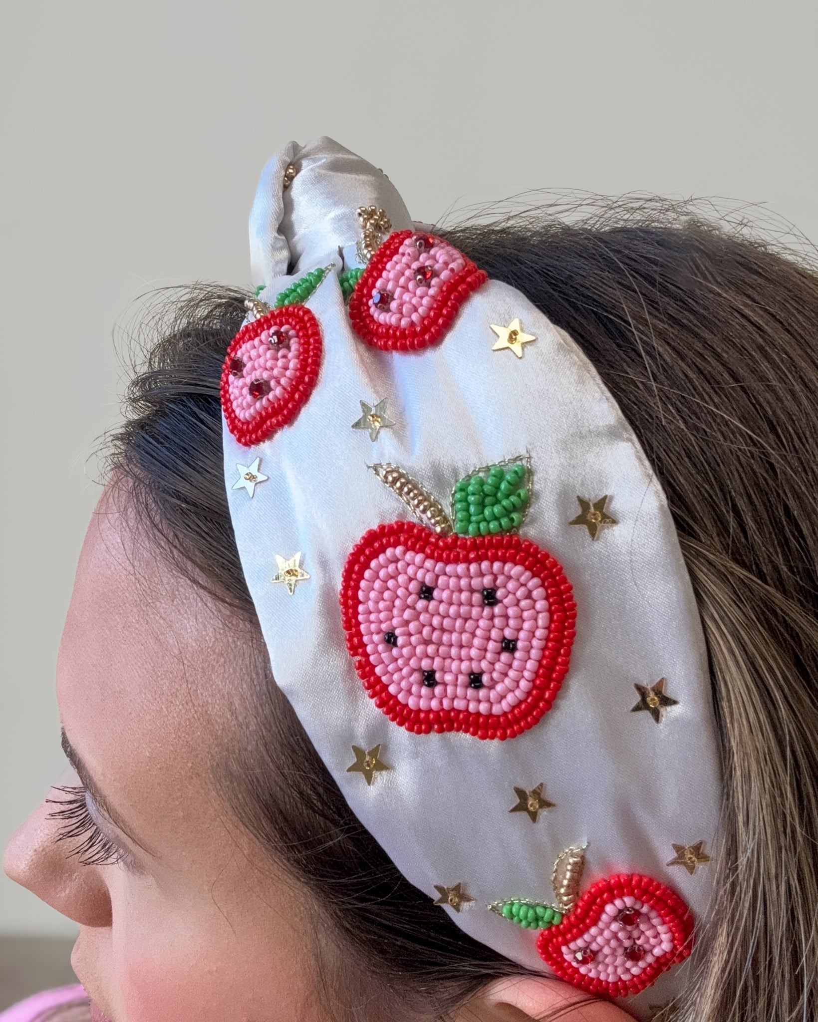 Beaded Apples Headband