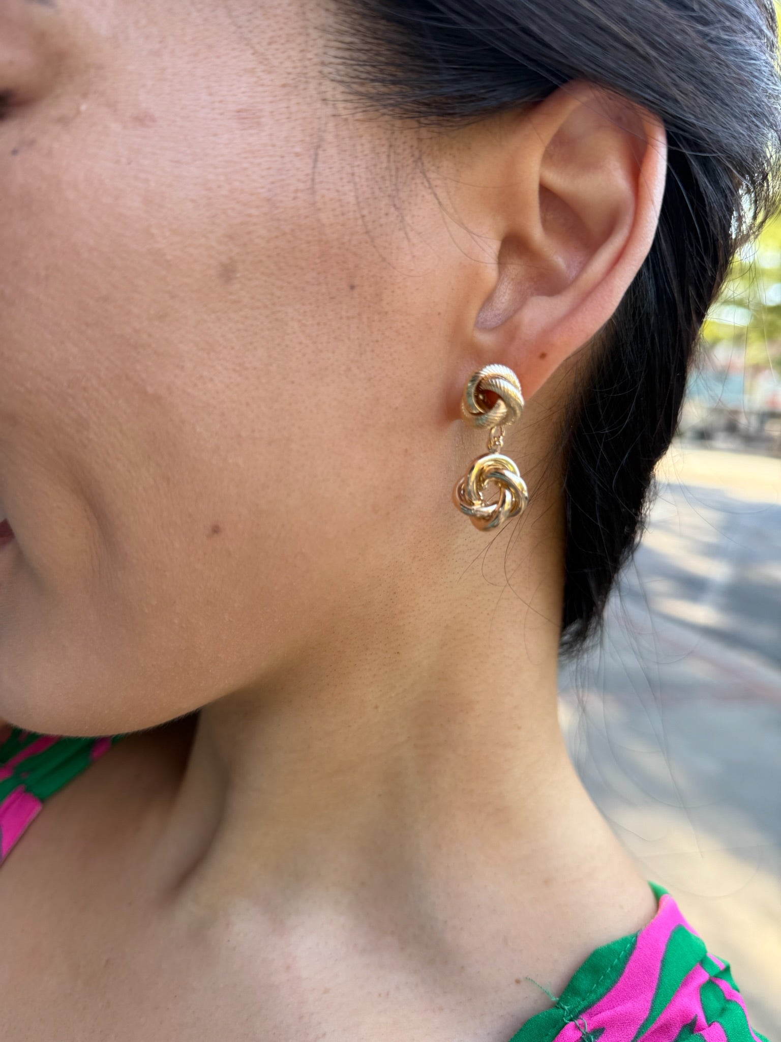 Twisted Grace Double Drop Earrings