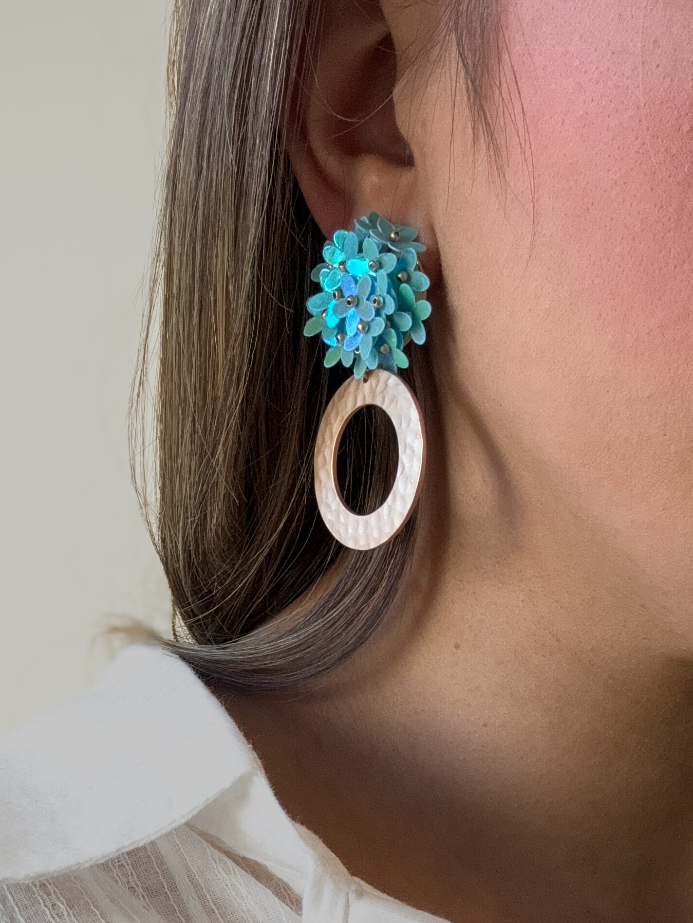 Iridescent Floral Earrings