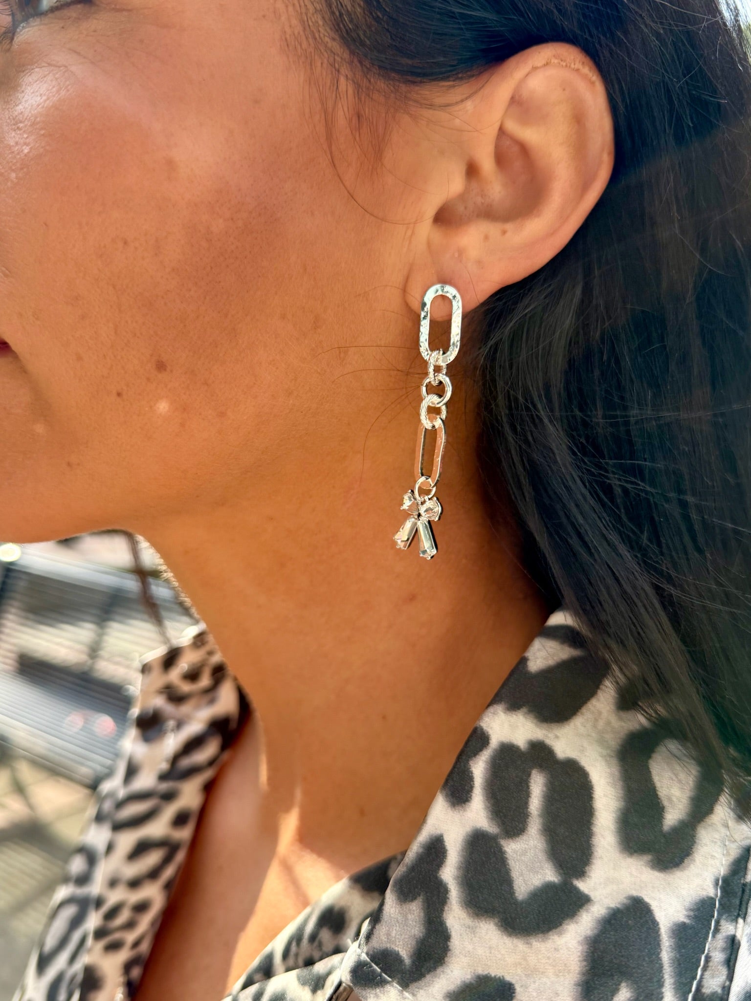 Golden Charm Bow Drop Earrings