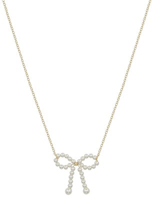 Pearl Bow Necklace