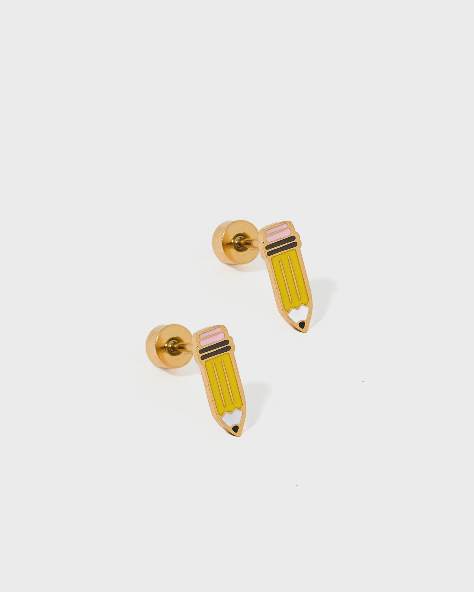 Screwback Stud Earrings - Pencil
