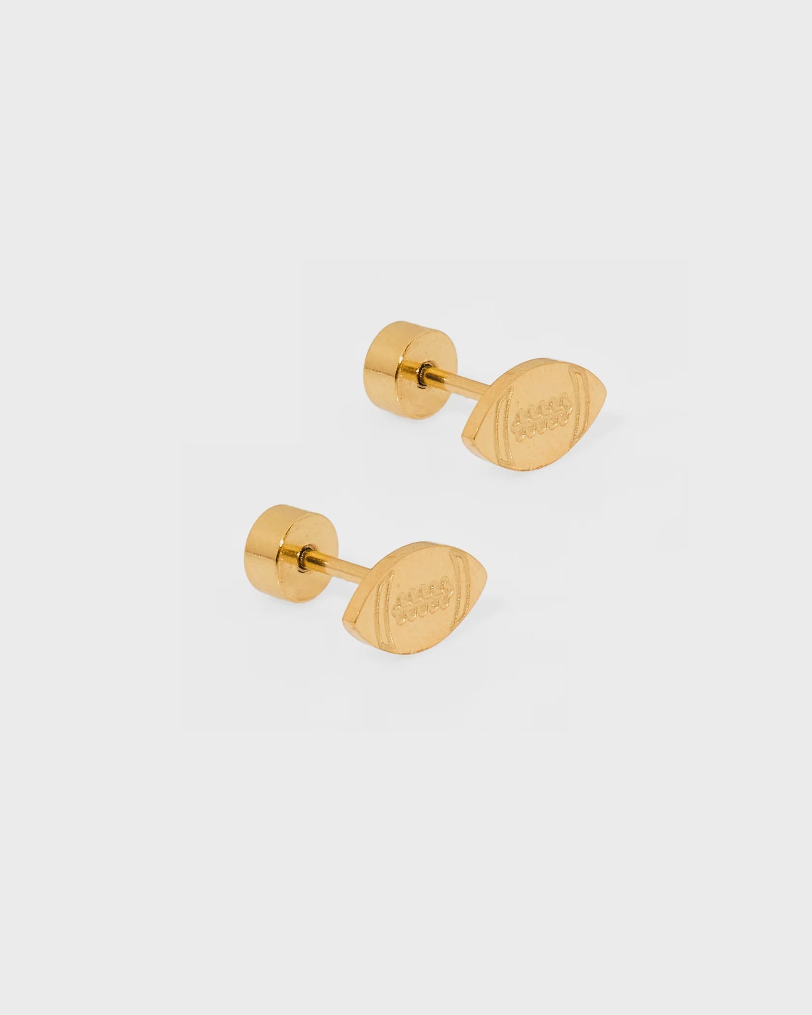 Screwback Stud Earrings - Football