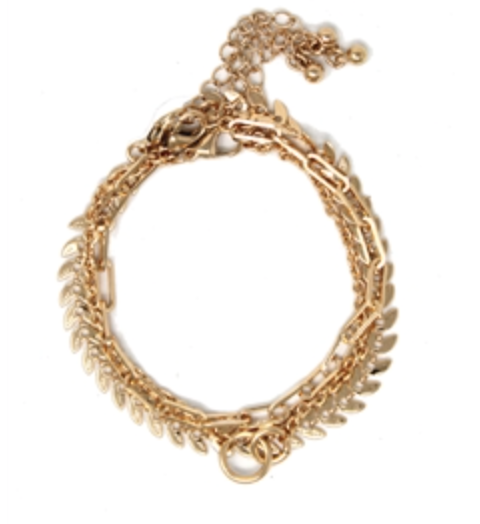 Worn Gold Chain Bracelet Set