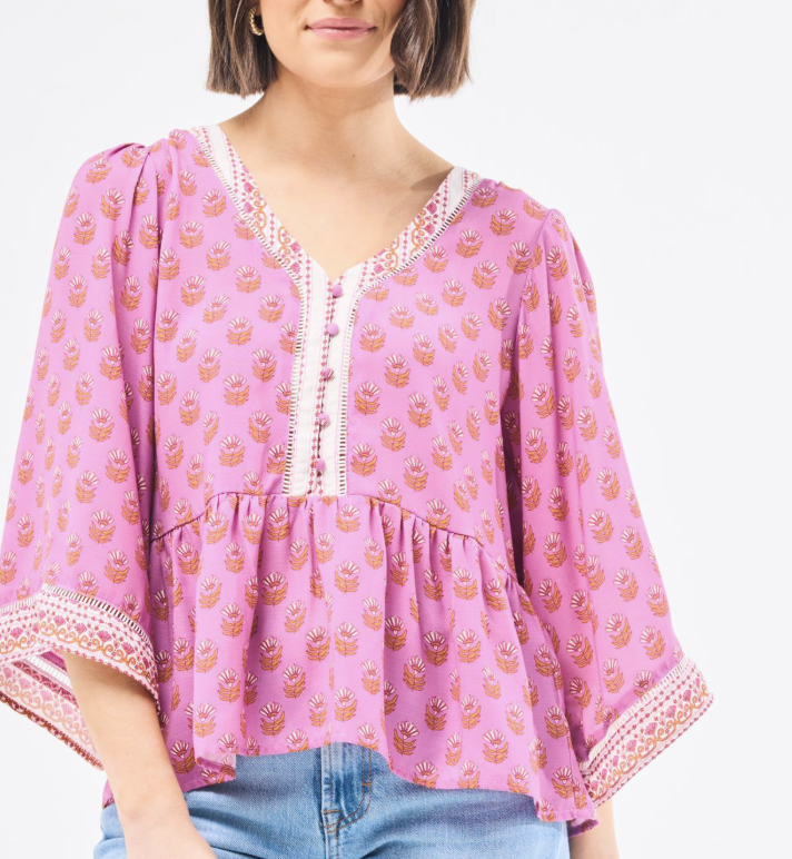 The Monroe Floral Foulard Top