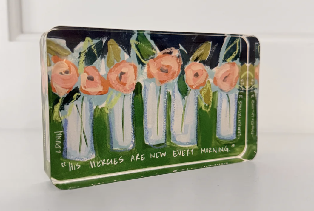 Lamentations 3:22-23 Acrylic Scripture Block