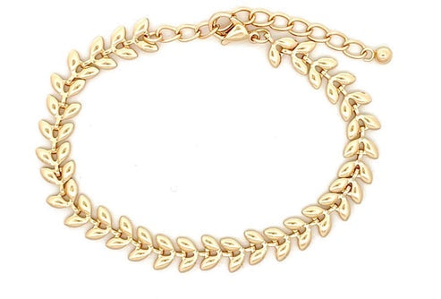 Golden Laurel Stainless-Steel Bracelet
