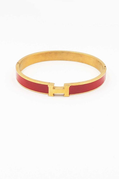 Scarlet Luxe Waterproof H Bangle Red