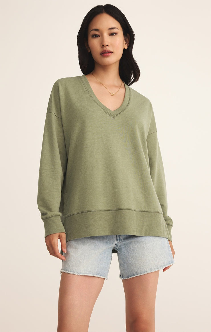 Modern V-Neck Weekender - Avocado