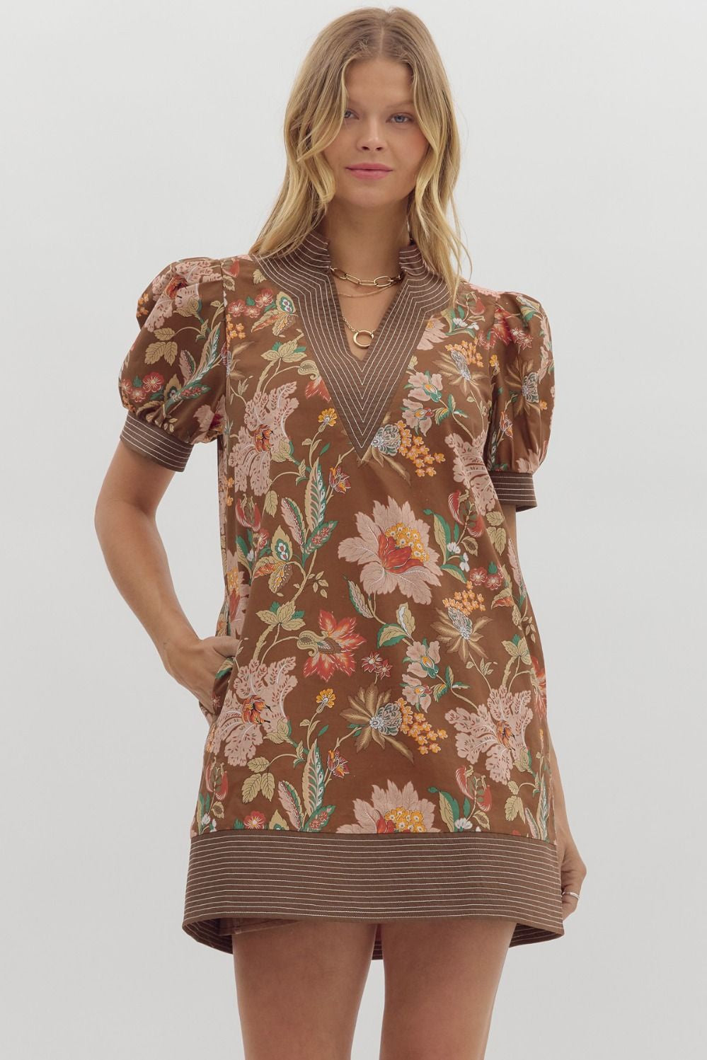 Autumn Bloom Shift Dress