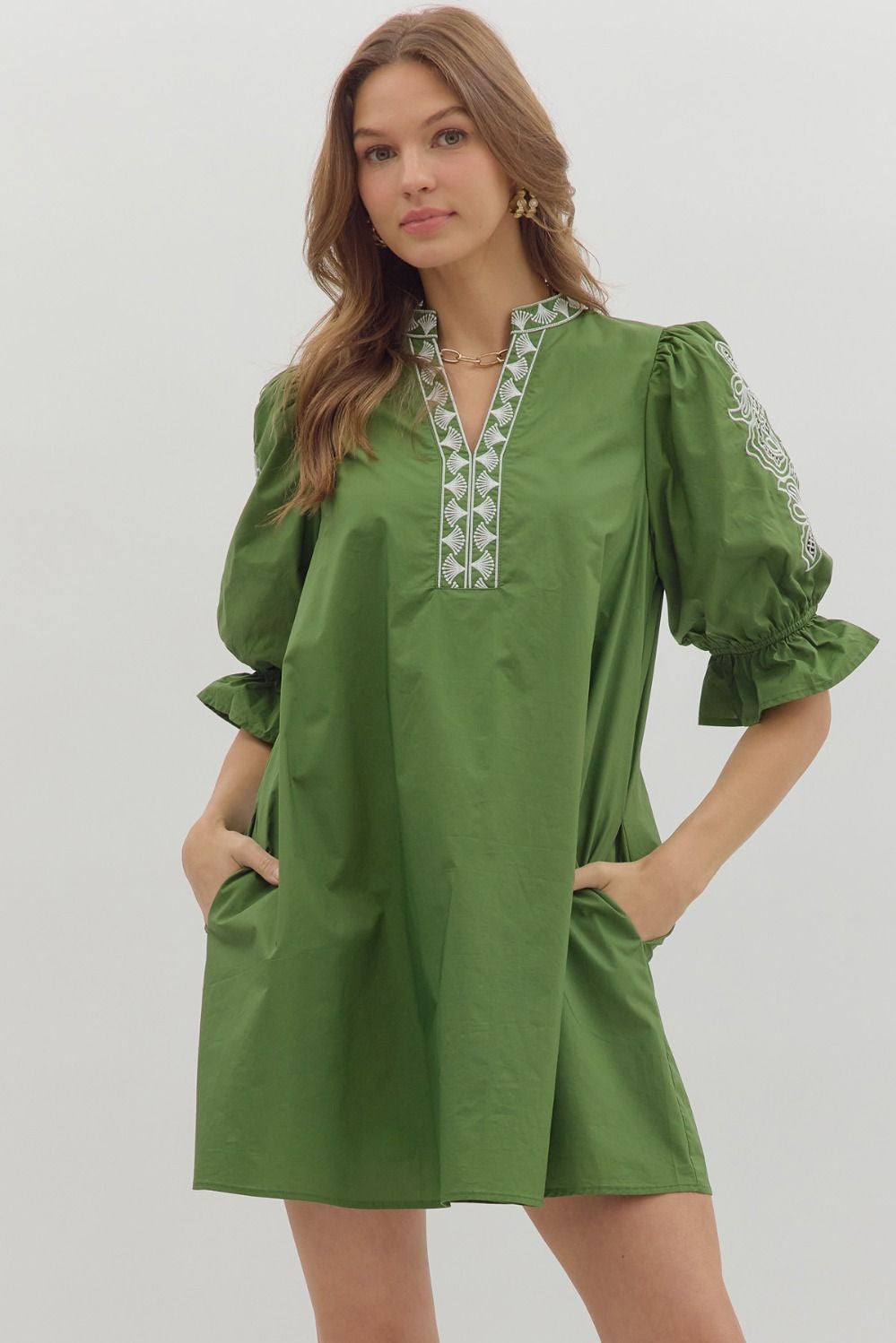 Meadow Breeze Embroidered Dress