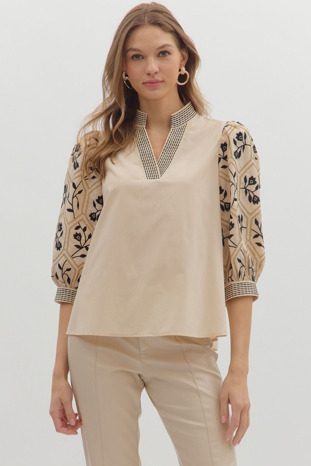 Sahara Bloom Embroidered Blouse