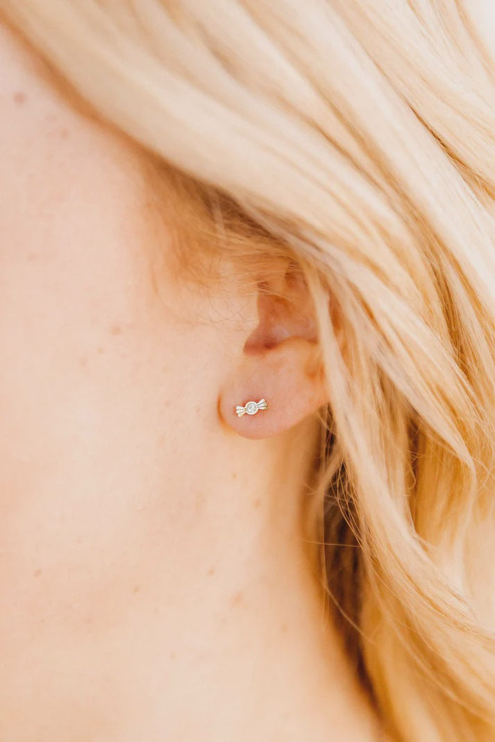 Screwback Stud Earrings - Kate Candy Gold