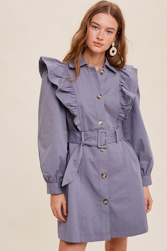 Put On Pause Trench Dress