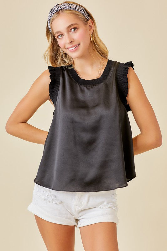 See My Reflection Top - Black
