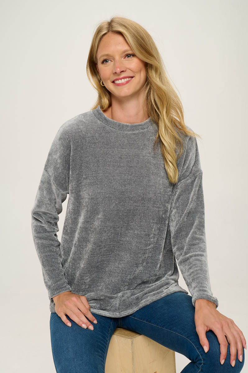 Delilah Top - Heather Charcoal