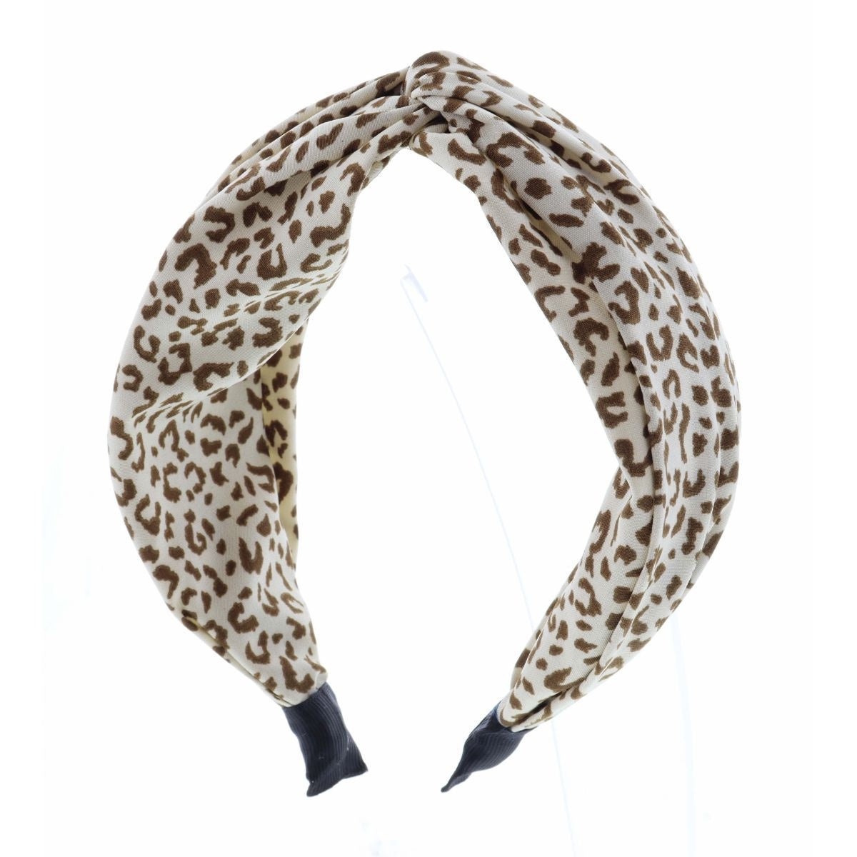 Thick Beige & Cream Leopard Print Headband