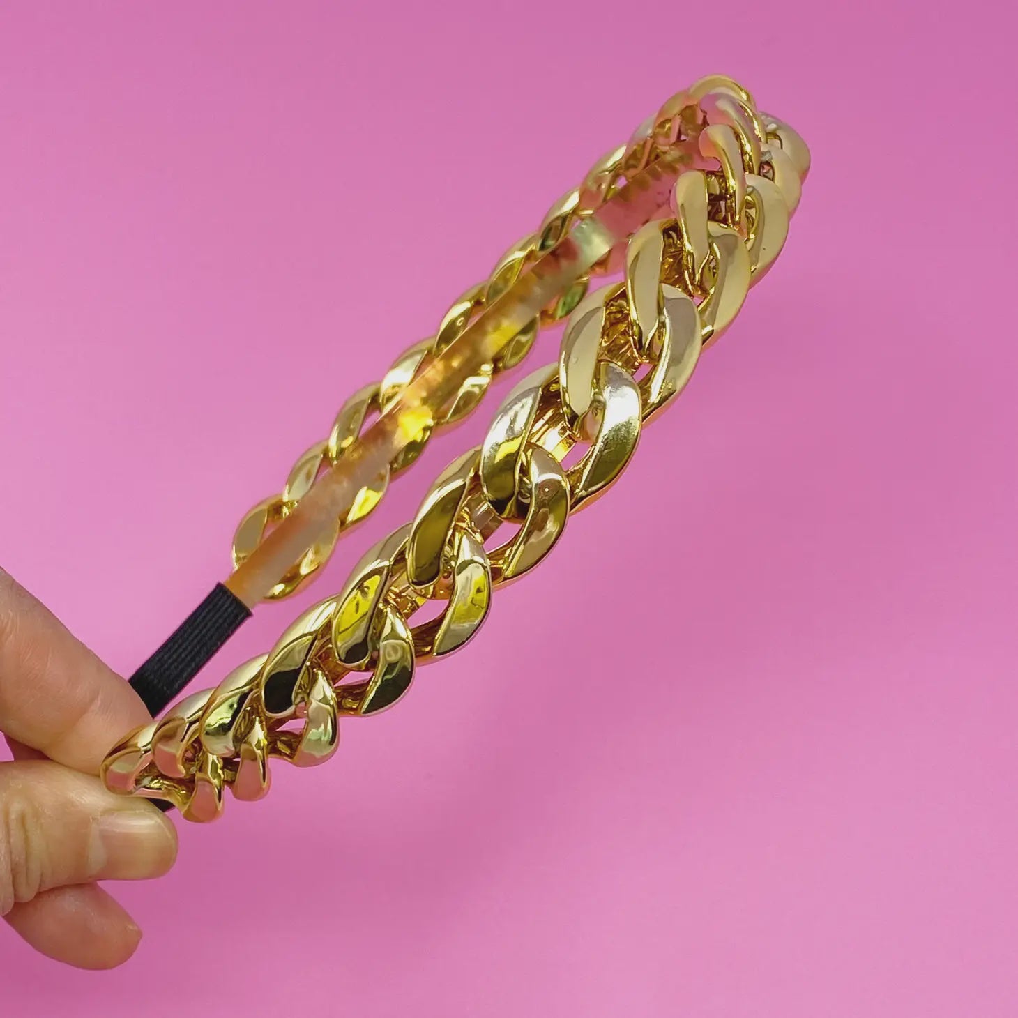 Cuban Chain Headband - Gold